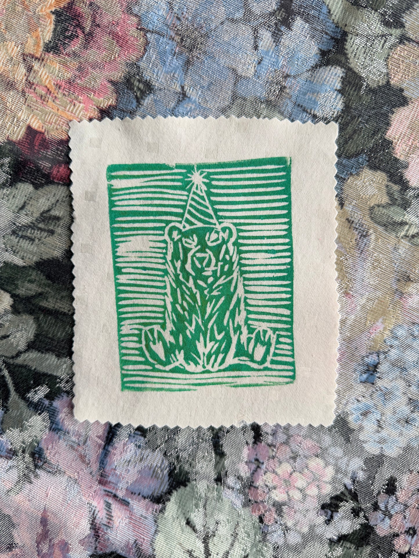 “Bear Festivities” Cream Patch