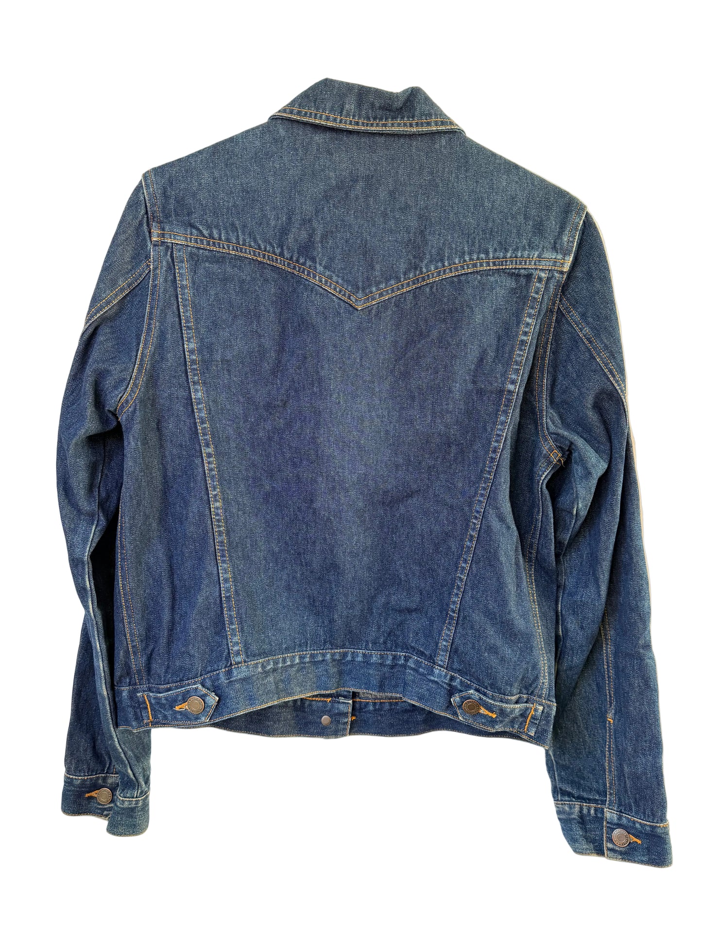 Handprinted Denim Jacket L
