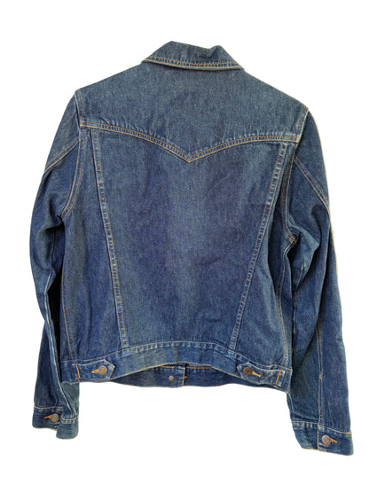Handprinted Denim Jacket L