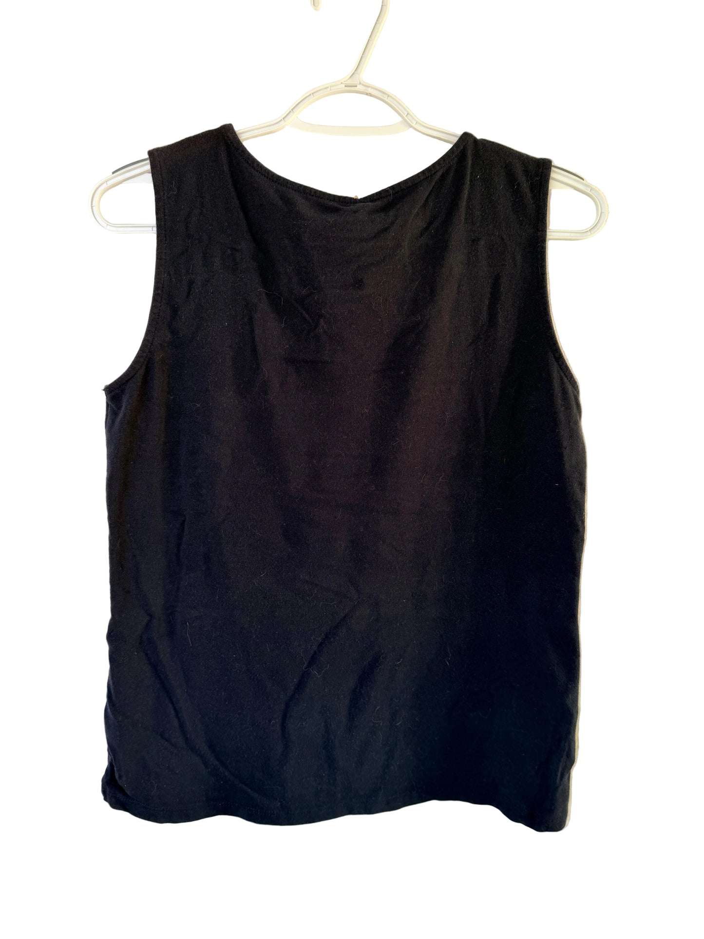 Handprinted Coldwater Creek Navy "Love-the-Fit Tank" S