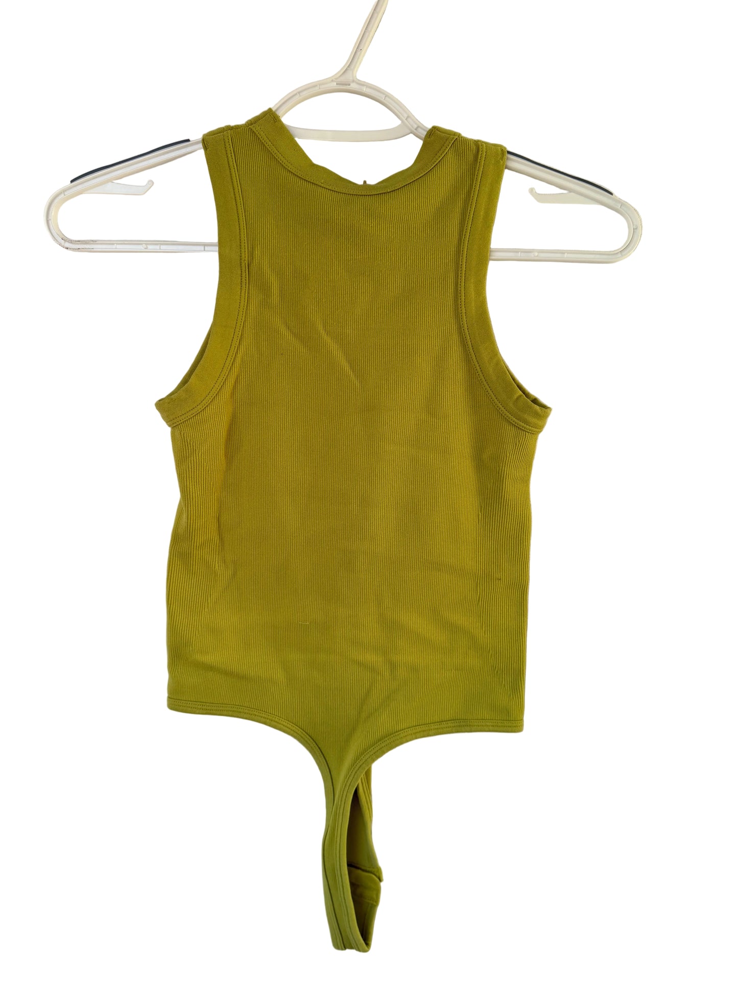 Handprinted Lime Green Bodysuit XS