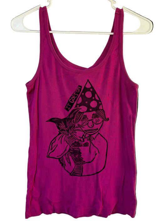 Handprinted Purple Tank Top M