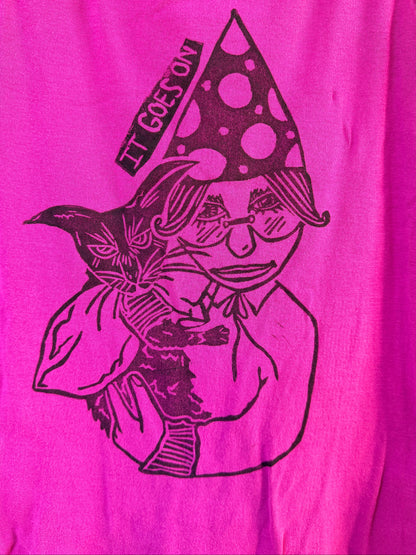 Handprinted Purple Tank Top M