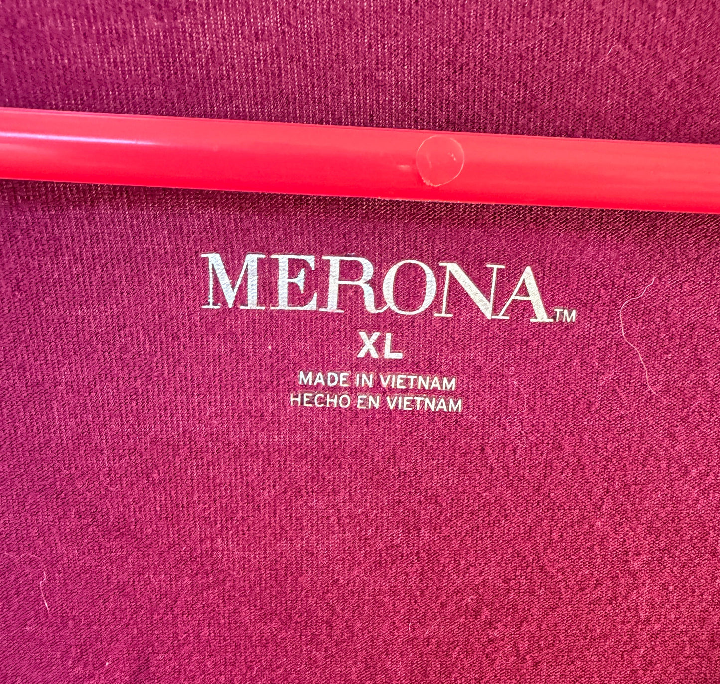 Handprinted Magenta Shirt XL