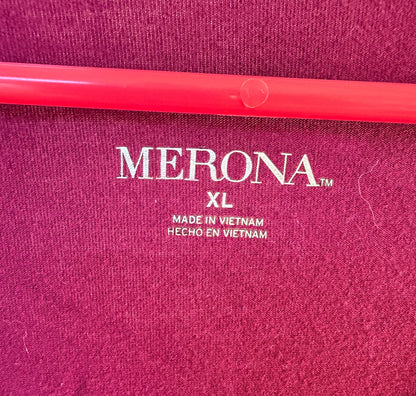 Handprinted Magenta Shirt XL