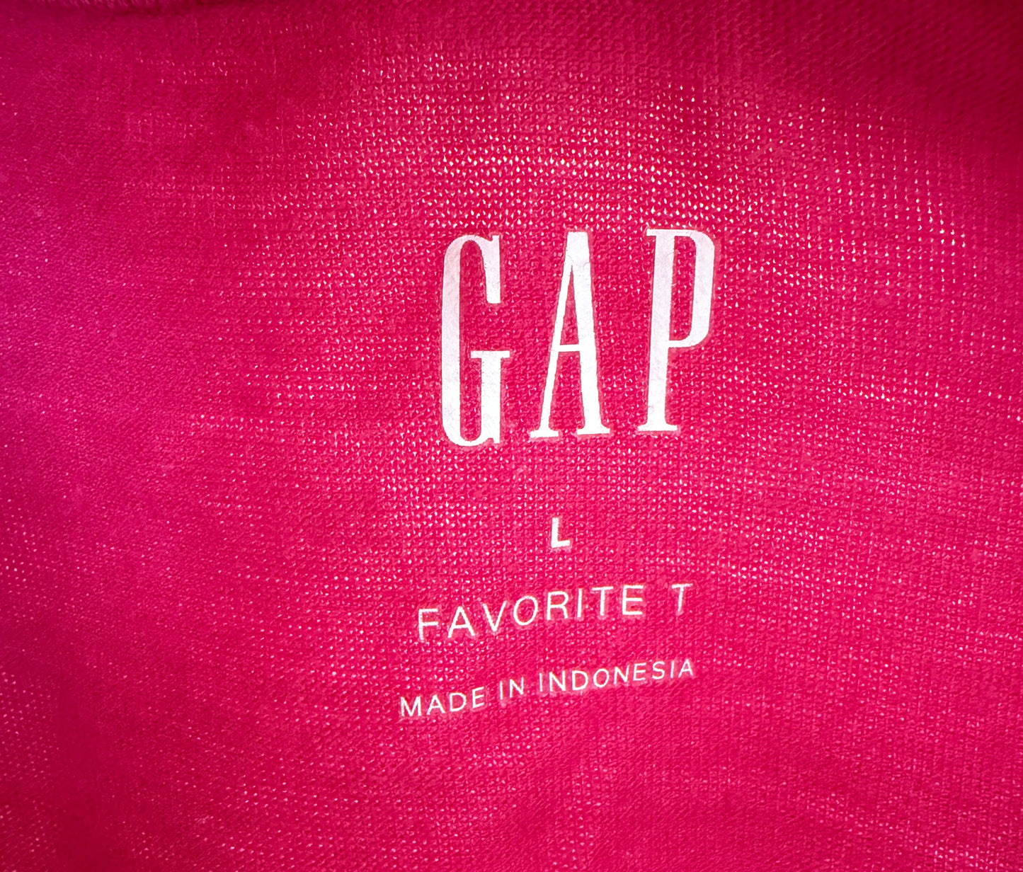 Handprinted+Patched Magenta Shirt L