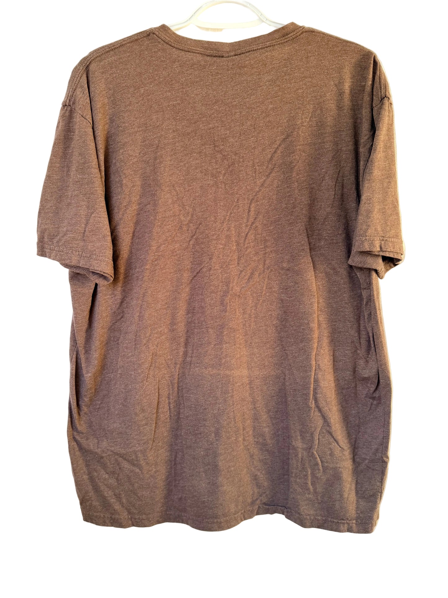 Handprinted Brown Shirt XL