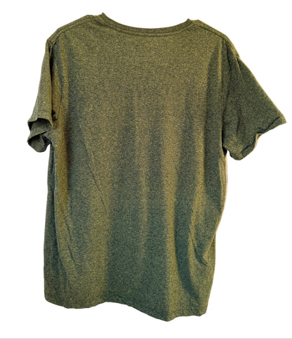 Handprinted Green Shirt L