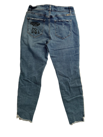 Handprinted Kancan Jeans