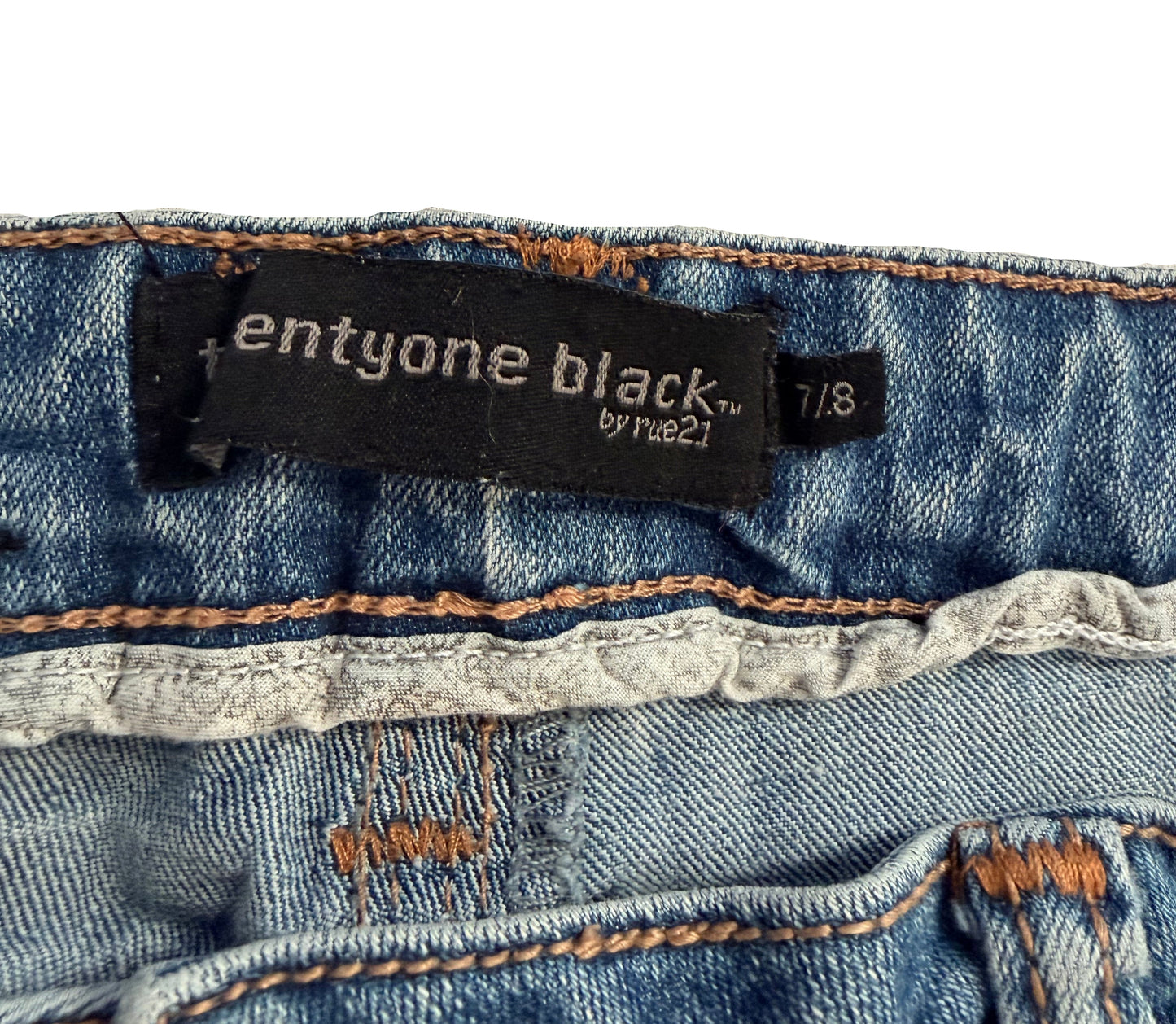 Handprinted Twentyone Black Rue21 Jeans 7/8