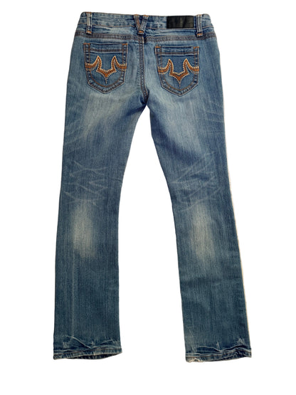 Handprinted Twentyone Black Rue21 Jeans 7/8