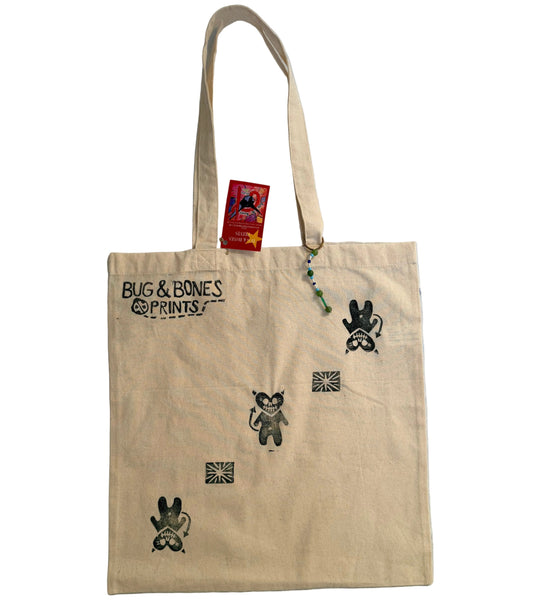 Handprinted Canvas Tote Bag